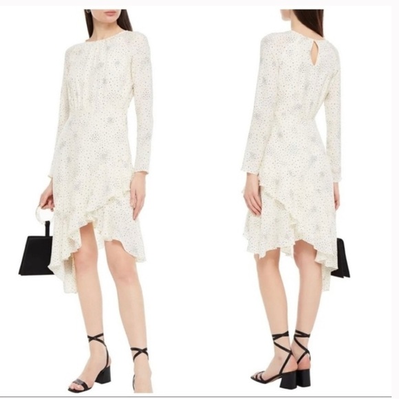 Maje Dresses & Skirts - Maje Reto Asymmetrical Long Sleeved Dress Size 36/US4 galaxies of stars